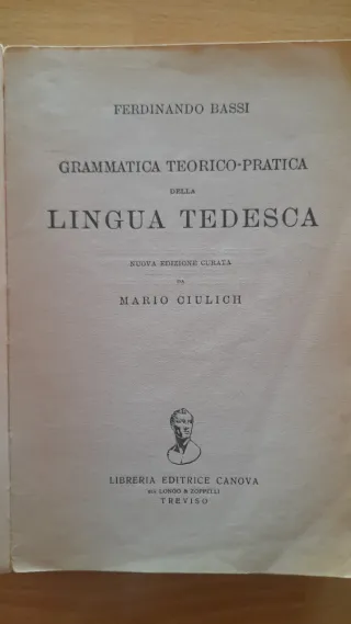 Nuova Grammatica Tedesco 1951 Bassi