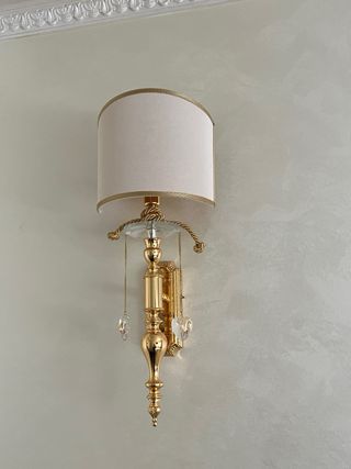 6 Apliques de Pared Dorados Clásicos