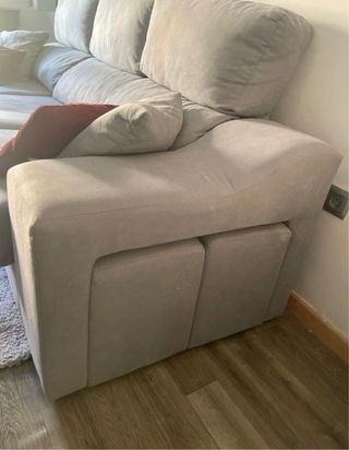 Sofá Chaiselongue 3 Plazas Beige