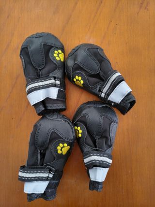 Faankiton 4 Piezas Botas para Perros, Zapatos Impermeables para Perros con Correas Reflectantes y Suela Antideslizante para Perr