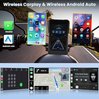 Pantalla GPS Moto Carplay 5 Pulgadas Android Auto