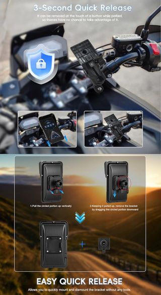 Pantalla GPS Moto Carplay 5 Pulgadas Android Auto