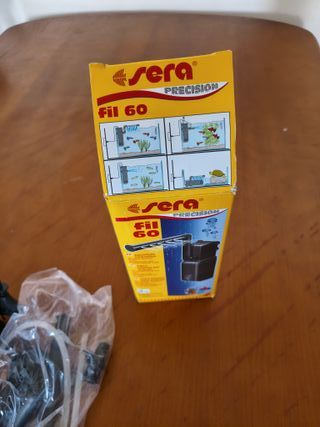 Sera Filtro Interior de Acuario Fil 60 06843, 380 l/h para acuarios de hasta 60 litros, con Estructura Modular con Filtro (con E
