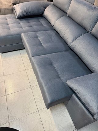 Sofá Chaise Longue Santorini Gris