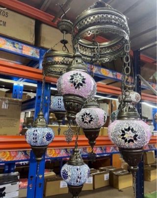 LAMPARA TURCA MARROQUÍ DA SOFFITTO. 3 SFERE