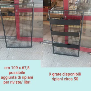 Espositore riviste/libri griglie metallo