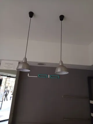 Lámpara colgante metal y plástico