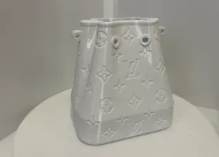 Jarrón Decorativo Louis Vuitton Blanco