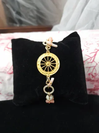 Bracciale metallo con ruota carro siciliano