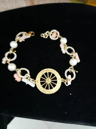 Bracciale metallo con ruota carro siciliano