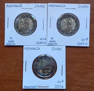 Monedas 2 Euros Alemania (Berlín y Hamburgo)
