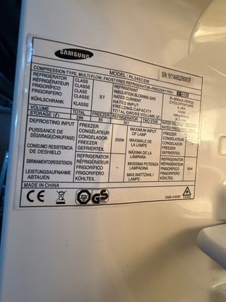 Frigorífico Samsung No Frost.