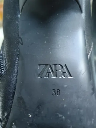 Botines Zara Talla 38 Negros con Brillantes