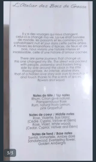 Ambre Pamplemousse Mousse Rose colonia francesa