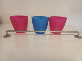 Cubos Ikea Azul y Rosa con Barra