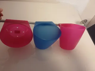 Cubos Ikea Azul y Rosa con Barra