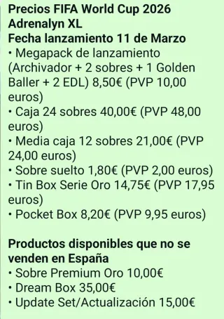 Adrenalyn FIFA World Cup, 3 Classic Tin diferentes