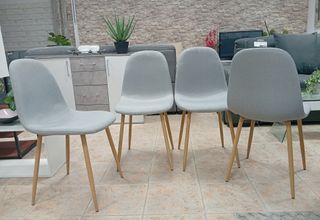 Pack 4 Sillas Nórdicas. Tela Gris*. ¡EN REBAJA!