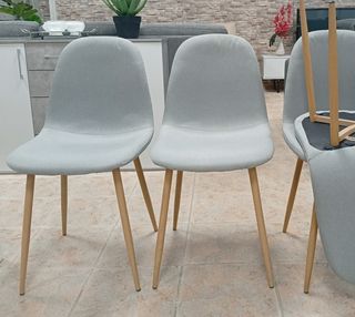 Pack 4 Sillas Nórdicas. Tela Gris*. ¡EN REBAJA!