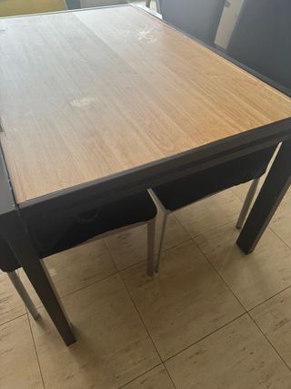 Mesa extensible vidrio