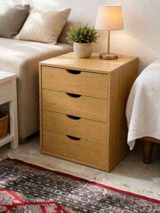 Mesita de noche de madera