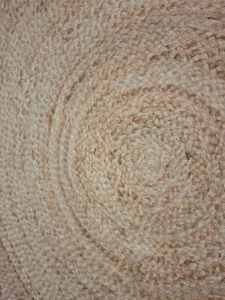 Alfombra redonda de yute