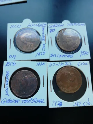 Lote de monedas antiguas