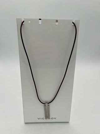 Collar Viceroy acero y Cordón Negro