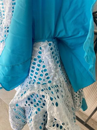 Vestido Flamenca Azul y Blanco