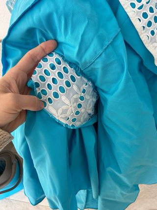 Vestido Flamenca Azul y Blanco