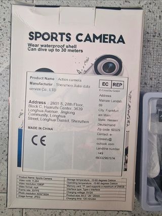 Cámara Deportiva 1080P WiFi H.264