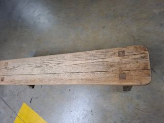 Banco rústico madera roble castellano