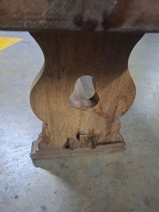 Banco rústico madera roble castellano