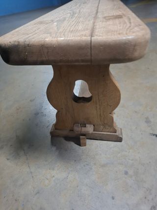 Banco rústico madera roble castellano