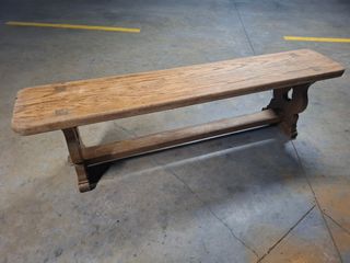 Banco rústico madera roble castellano