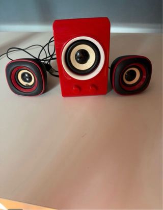 Altavoces 2.1 Rojo y Negro
