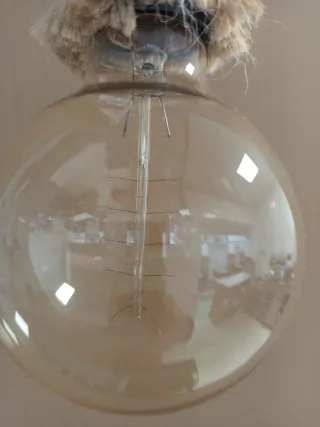 Lámpara Cuerda Cánamo + 5 Bombillas