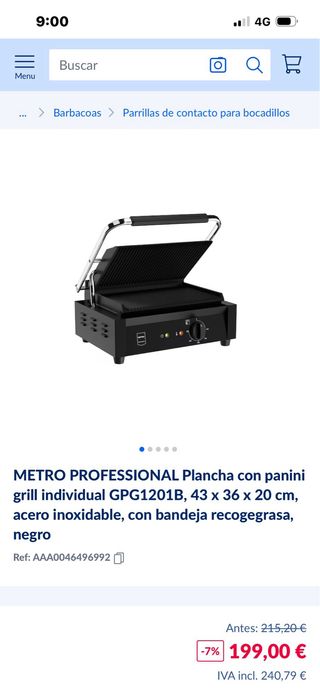 Plancha Grill Makro Profesional