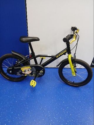 Bicicleta niños 16 pulgadas Btwin 500 Dark Hero negra 4,5 -