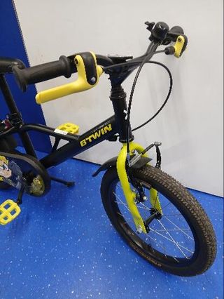 Bicicleta niños 16 pulgadas Btwin 500 Dark Hero negra 4,5 -