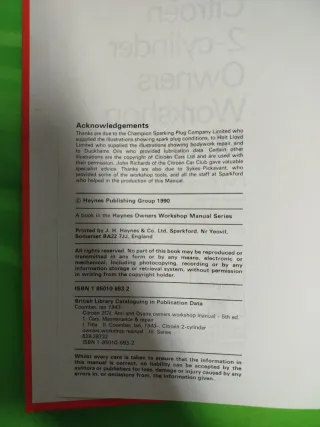 Libro Citroen 2CV Ami Diane mecánica reparación