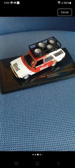 IXO 1/43 Fiat 131 Panorama West asistencia Rally