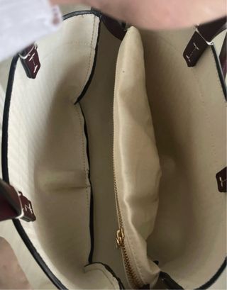 Bolso de mano doble asa burdeos