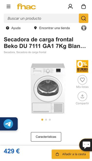 Secadora Beko 7kg