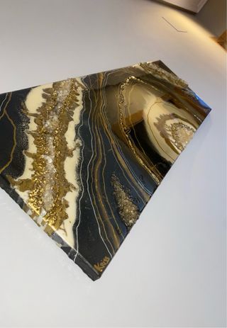 Cuadro Geode Negro y Dorado
