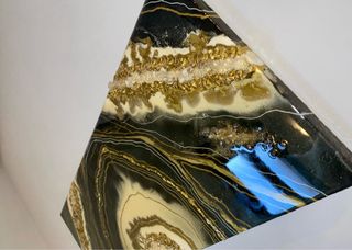 Cuadro Geode Negro y Dorado