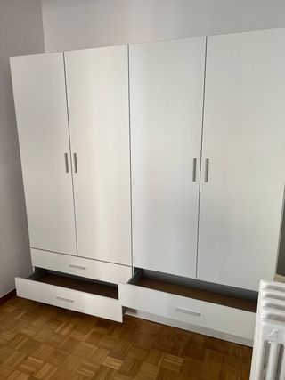 Armario blanco con cajones (2,3,4 puertas)