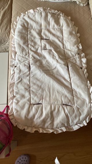 Funda para cochecito de bebé rosa con volantes