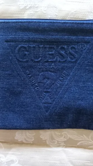Pochette Guess in jeans blu