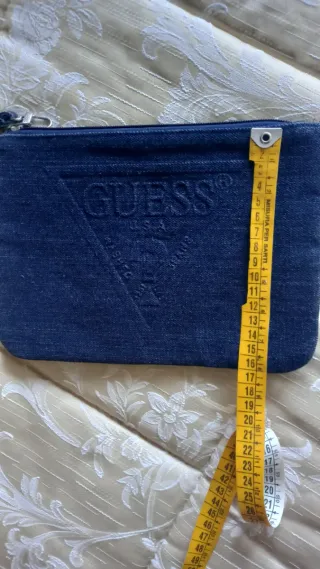 Pochette Guess in jeans blu
